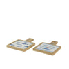 Decoris snijplank met vissen porselein 18x12x1cm