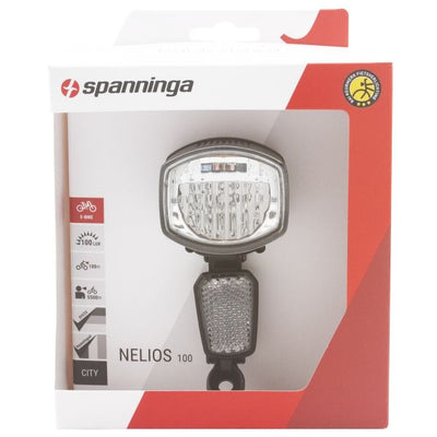 Spanninga koplamp nelios 100 xe 100(+100)lux e-bike 6-36v