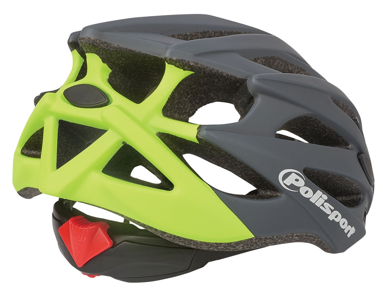 Polisport twig fietshelm l 58-61cm grijs fluo geel