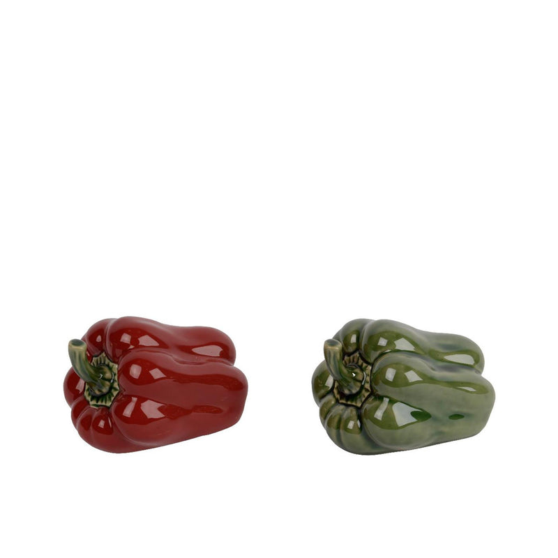 Decoris groente paprika porselein 11,5x8x9cm