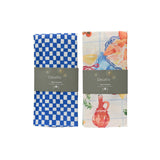 Decoris tafelloper polyester katoen 32x140cm 2 assorti - afbeelding 1