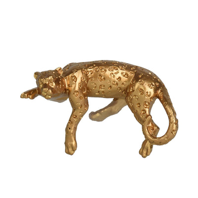Decoris luipaard bloempothanger goud 10,5cm