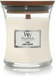 Woodwick geurkaars mini candle - linen - 20 branduren - 85gr - 8 cm ø 7 cm