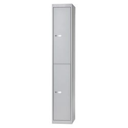 Locker 2 compartimenten clk182 30,5x45,7x180,2cm zilvergrijs