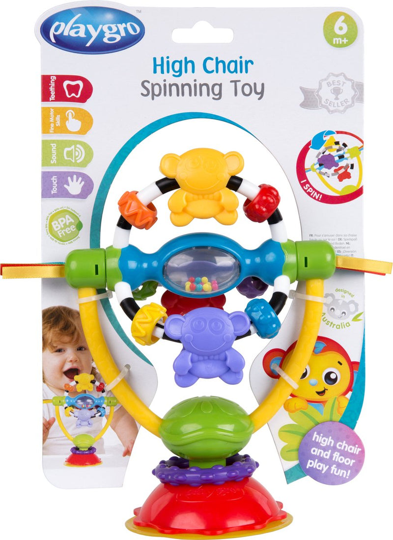 Playgro kinderstoel speeltje met verbeterde zuignap - grijp- en bijtspeelgoed -speelgoed baby - speelgoed 1 jaar