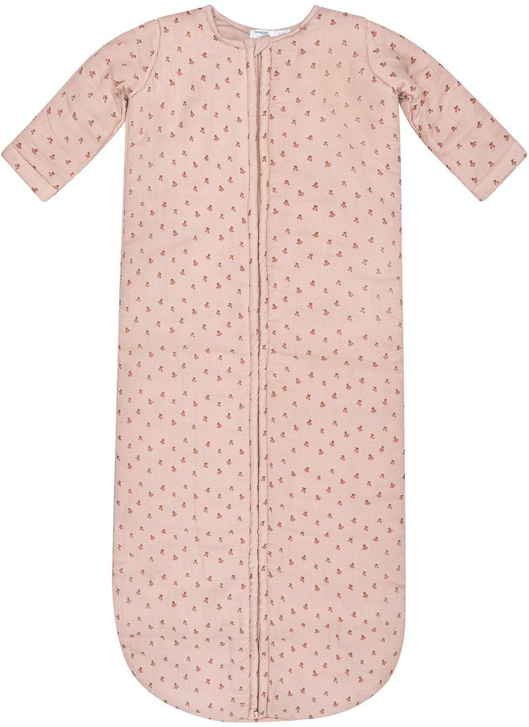 Snoozebaby baby slaapzak winter 6-14 mnd - winterslaapzak biologisch katoen - tog 2.0 cherry pink - roze -