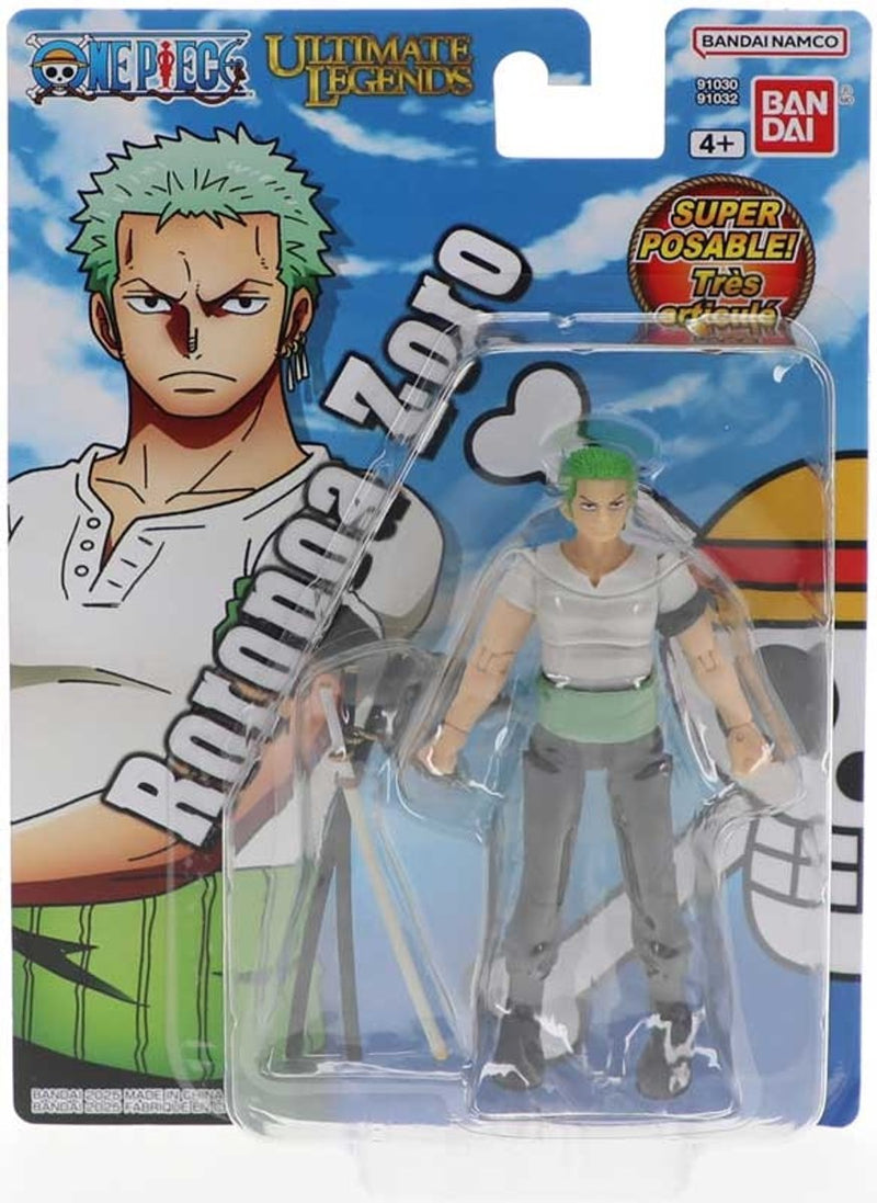 Bandai - ultimate legends - one piece action figure 12 cm - roronoa zoro - officieel gelicenseerd one piece - zoro action figure - toy child 4+ - ve91032