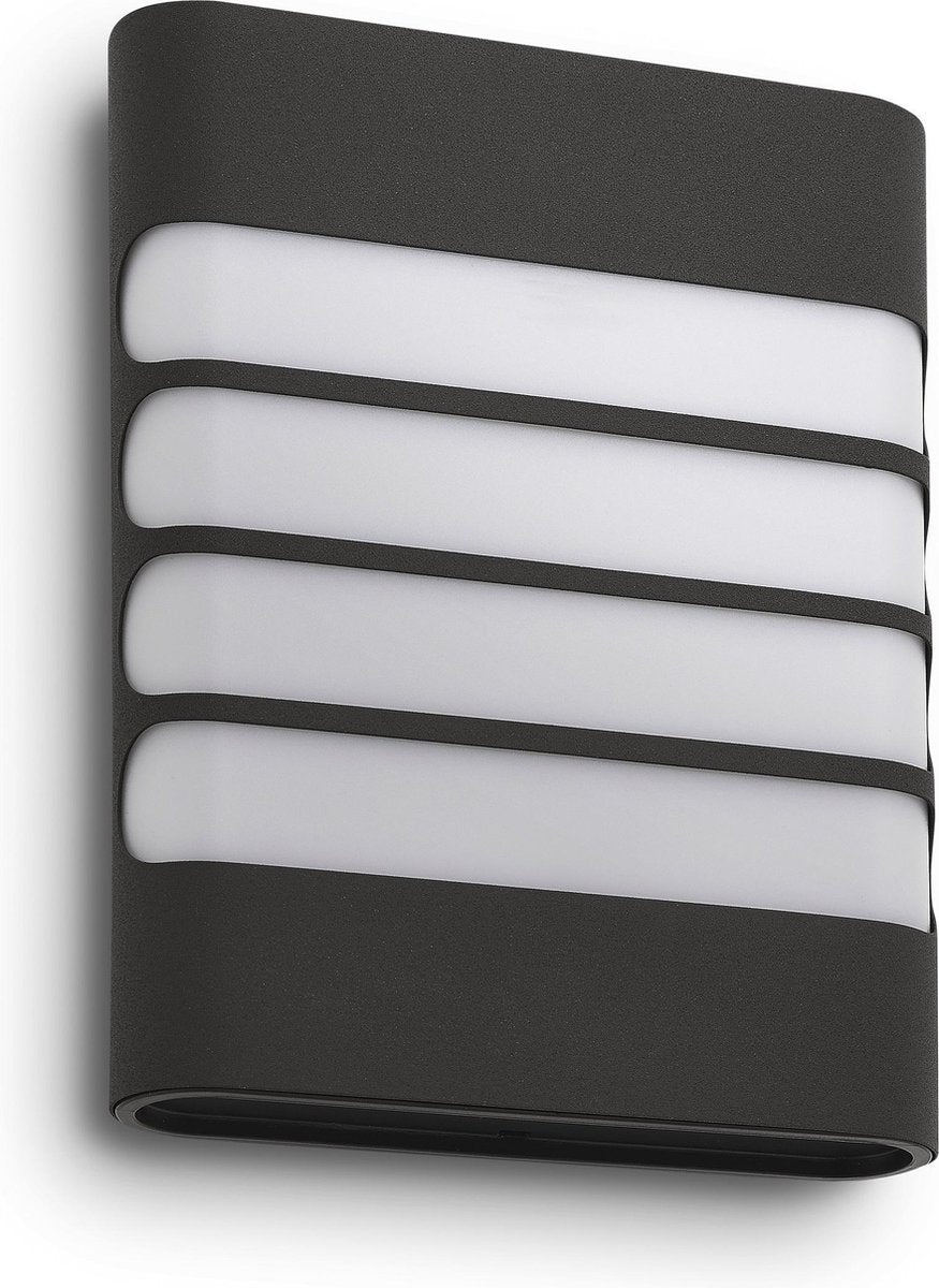 Philips led philips mygarden raccoon wandlamp - led - antraciet