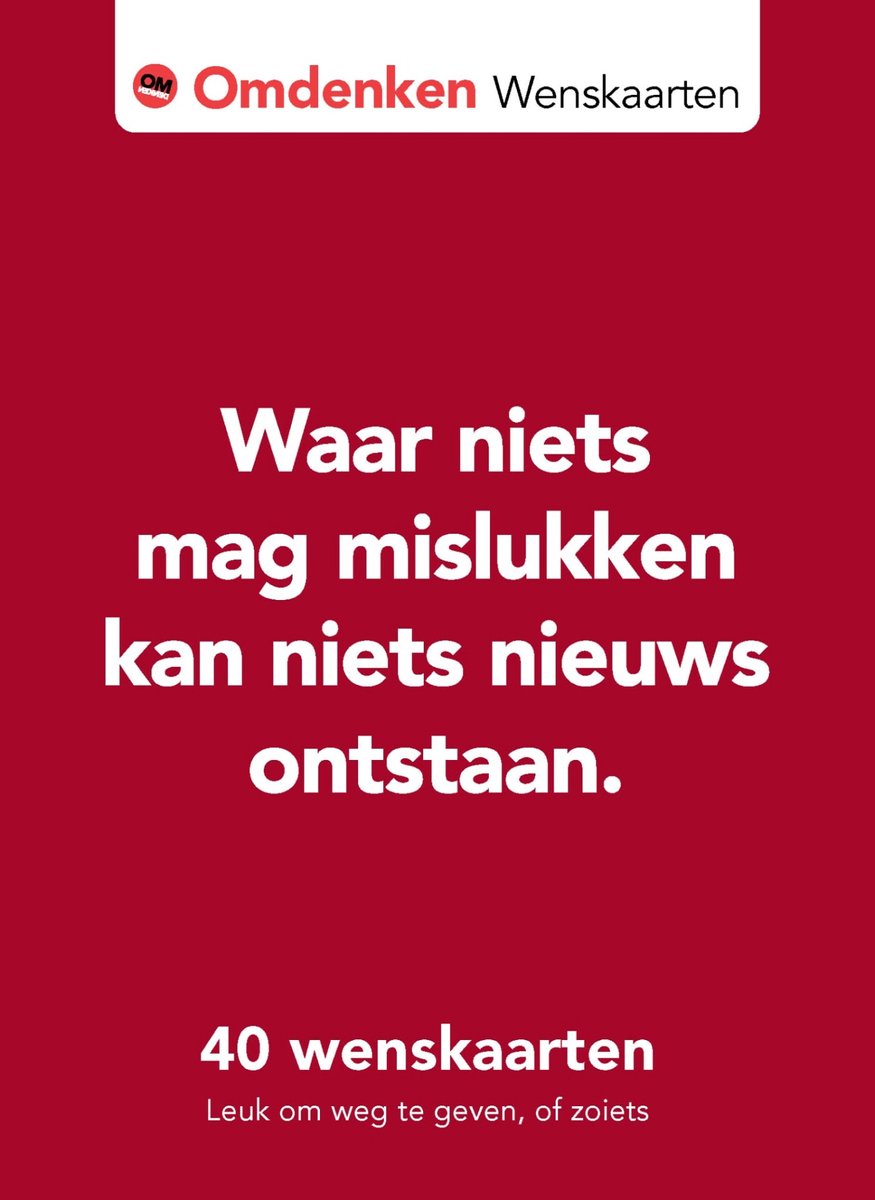 Merkloos sans marque 40 omdenken wenskaarten