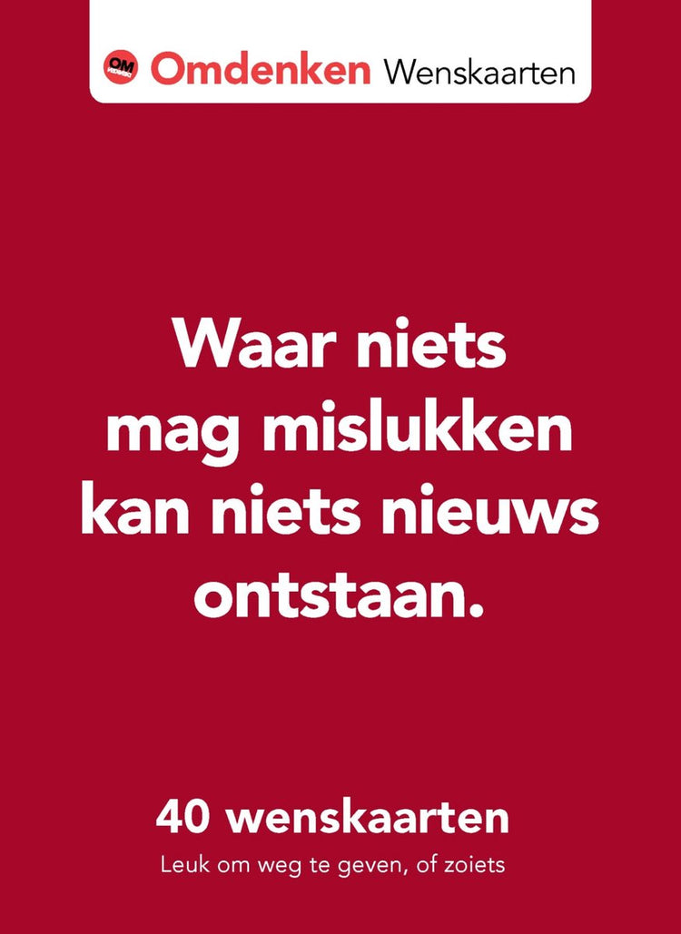 Merkloos sans marque 40 omdenken wenskaarten