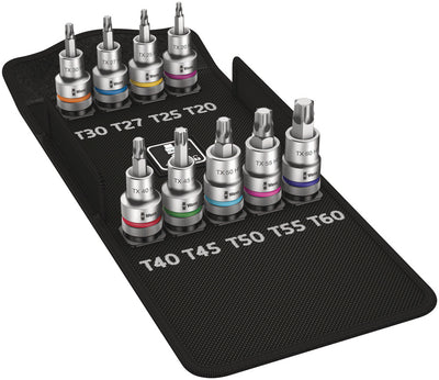 Wera 8767 hmc hf 1 zyklop bit-doppen-set torx dopsleutel (9-delig)