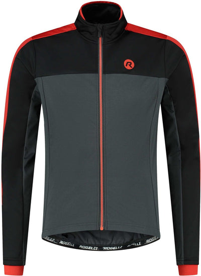 Rogelli freeze heren fietsjack winter - winddicht - grijs zwart rood