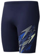 Speedo medley logo jammer heren - strakke zwembroek heren - vormvaste zwembroek mannen - sportzwembroek heren met trekkoord - marine blauw - l