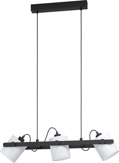 Eglo hornwood 1 hanglamp - e27 - 78 cm - zwart wit