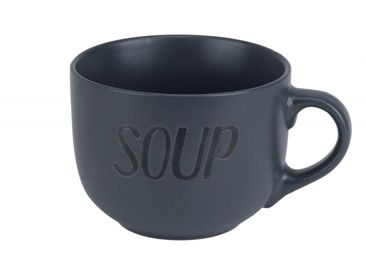 Cosy trendy soepkom soup met oor donker grijs