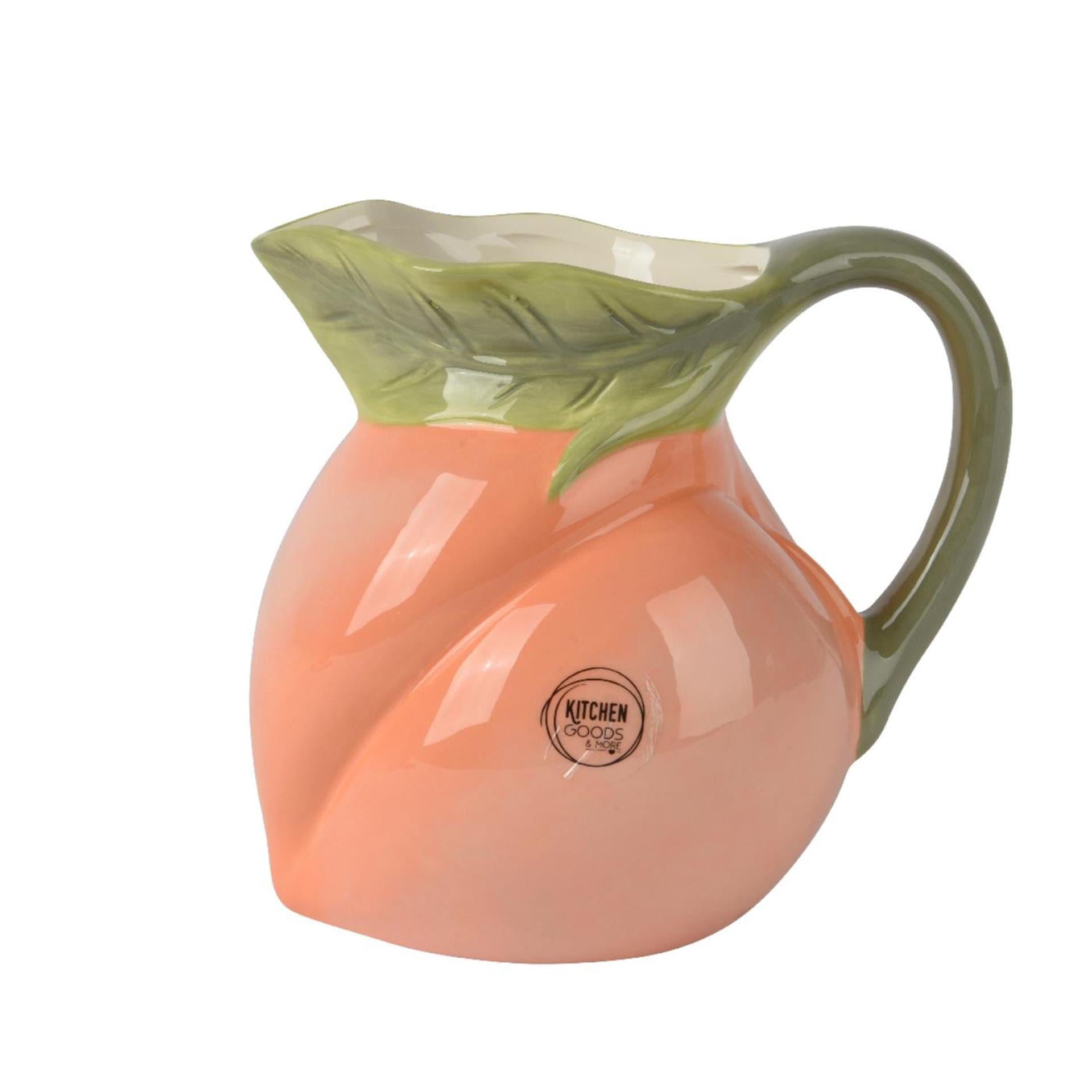 Decoris karaf dolomiet h16cm perzikvorm