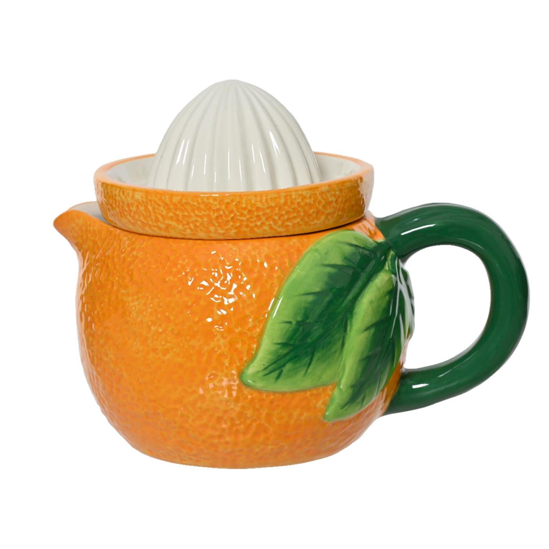Decoris citruspers dolomiet 15x21x12cm oranje sinaasappelvorm