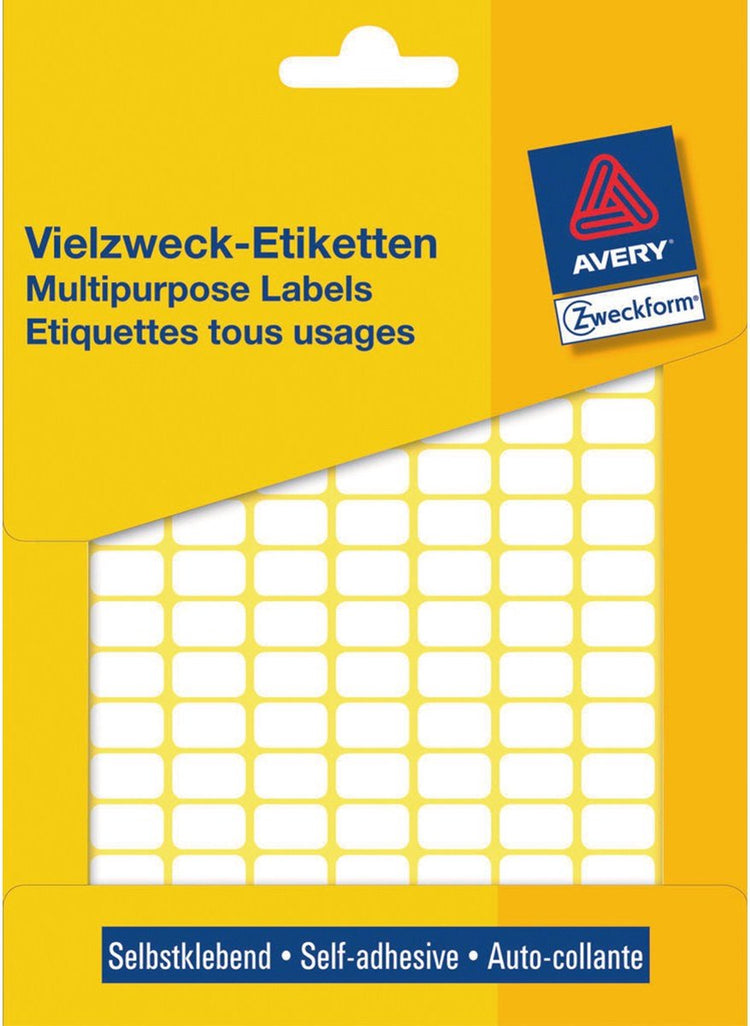 Avery huismerk 3306 handmatige etiket 13x8mm wit