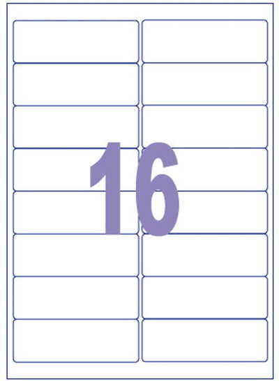 Kangaro etiket -inkjet laser kopieer - 99,1x33,9mm - 100 vel - 16 stickers per vel