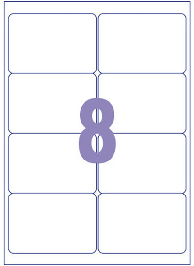 Kangaro etiket - inkjet laser kopieer - 99,1x67,7mm - 100 vel - 8 stickers per vel