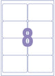 Kangaro etiket - inkjet laser kopieer - 99,1x67,7mm - 100 vel - 8 stickers per vel