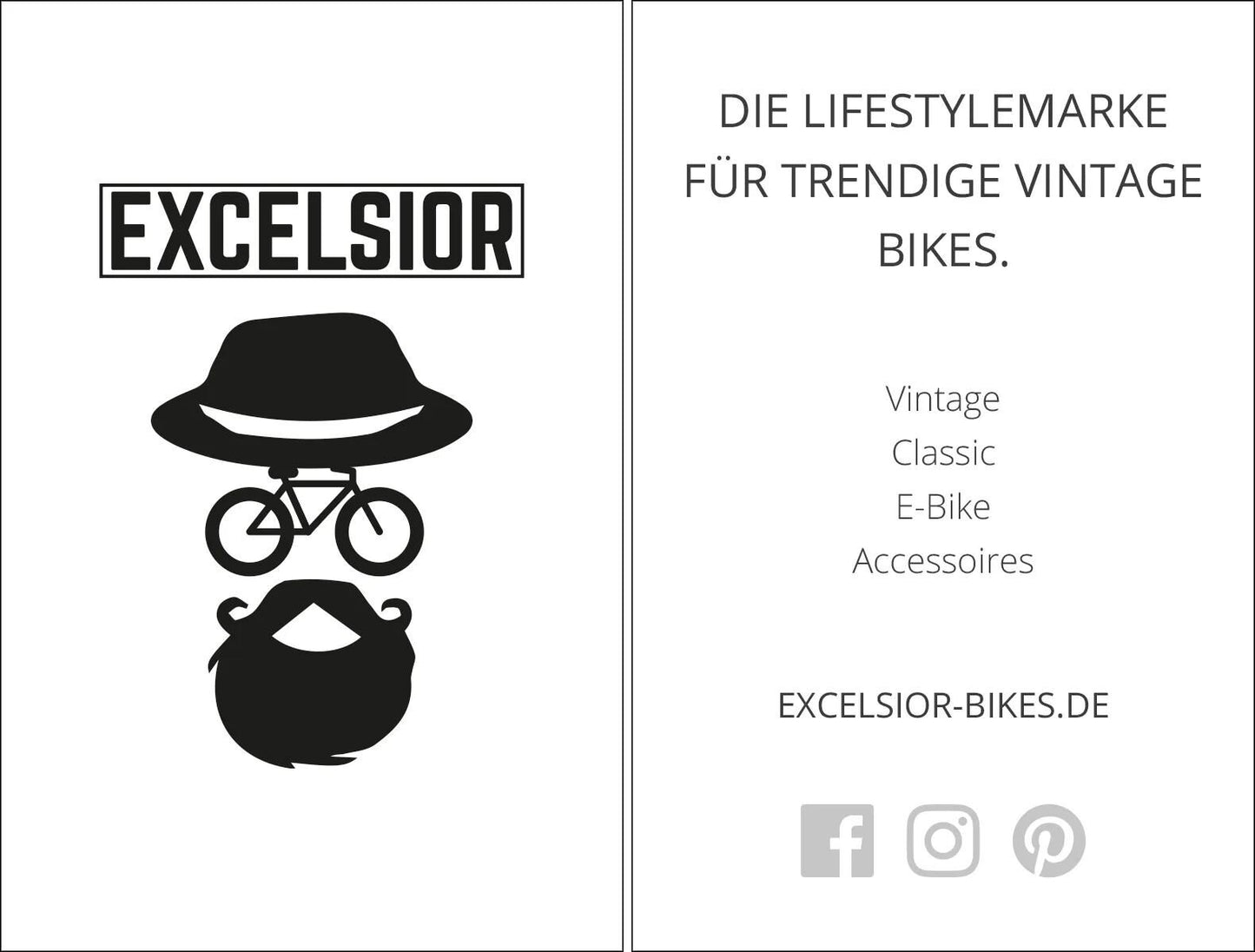 Excelsior messecards trade fair card