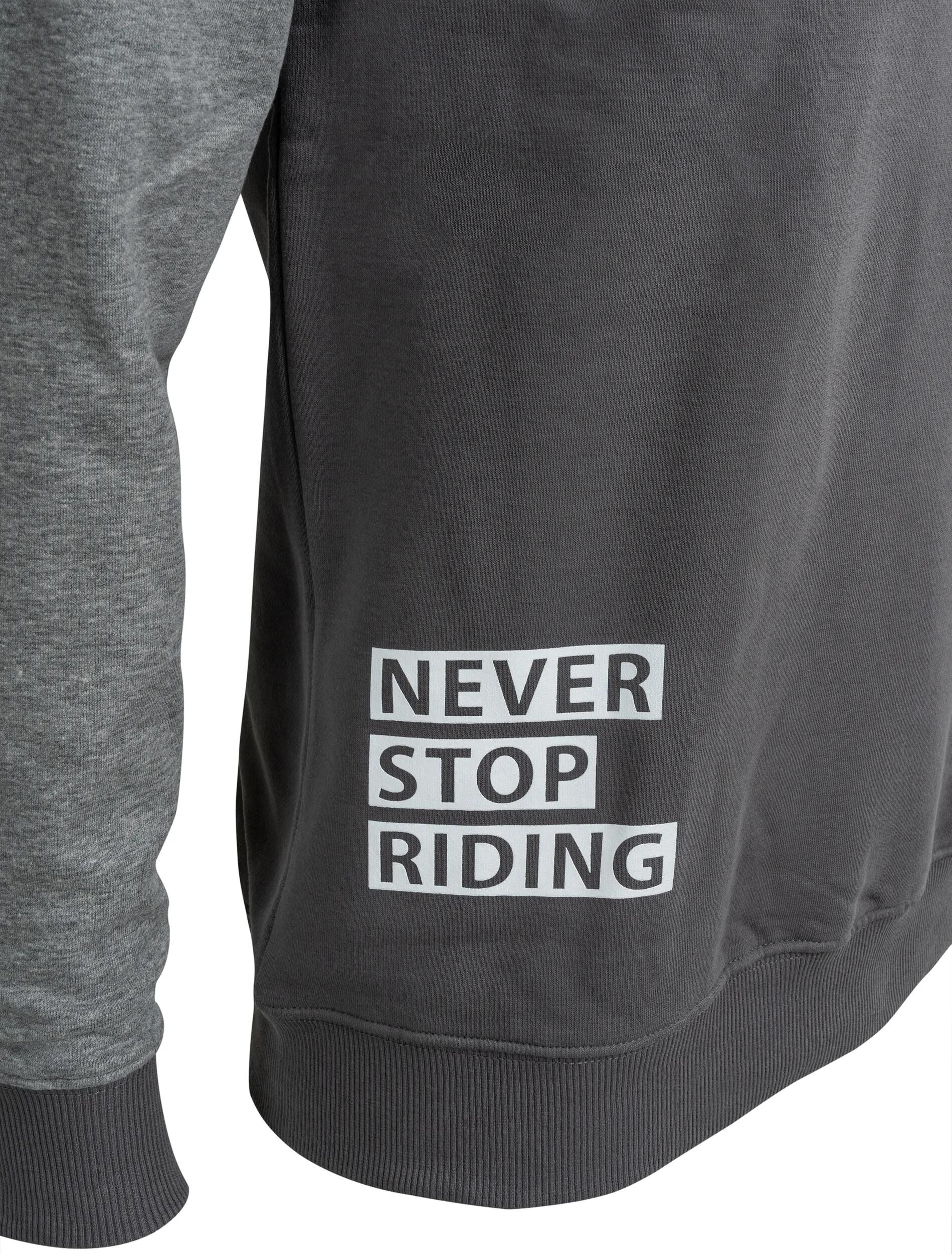 Contec sweatshirt never stop riding ct sweatshirt never stop riding black gray size m
