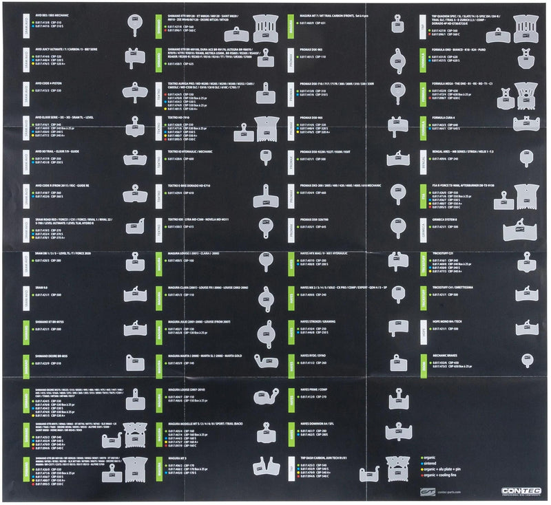 Contec poster disc stop+ ct workshop poster disc brake pads