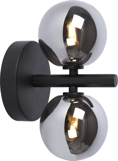Lucide tycho - wandlamp - 2xg9 - zwart