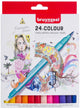 Bruynzeel fineliner brushpennen set - 24 kleuren voor tekenen.