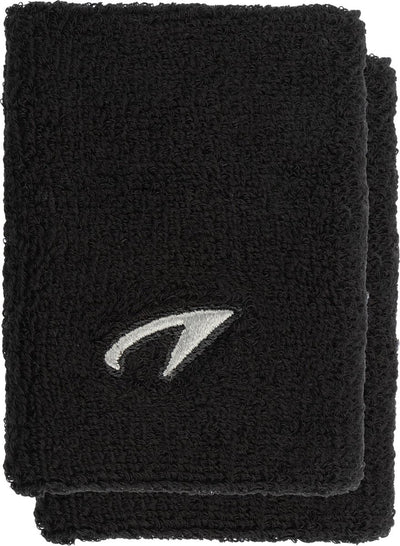 Avento zweetband pols paar - 2 stuks - zwart