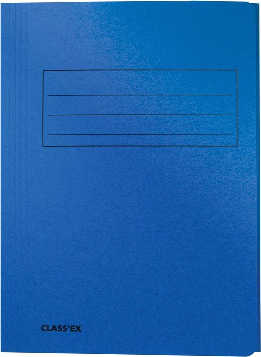 Class'ex dossiermap 3 kleppen blauw