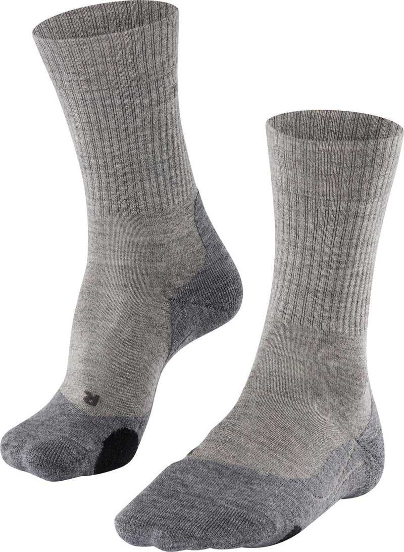 Falke tk2 wool wandelsokken anti blaren, medium padding merinowol sportsokken dames beige - maat 35-36
