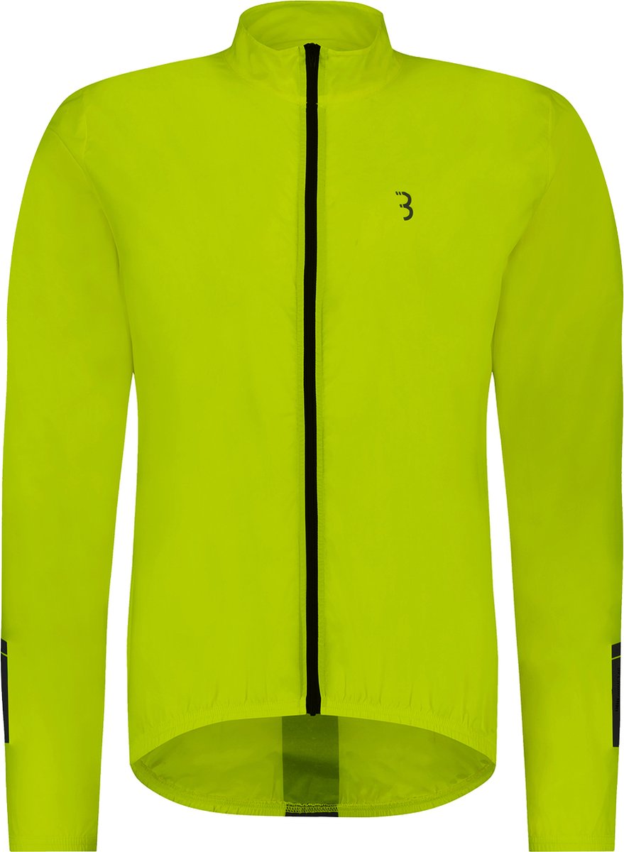 Bbb cycling fietsjack baseshield - windjack heren en dames - wielrennen mountainbiken - fietsjas: wind en waterbestendig - neon geel - maat m - bbw-148