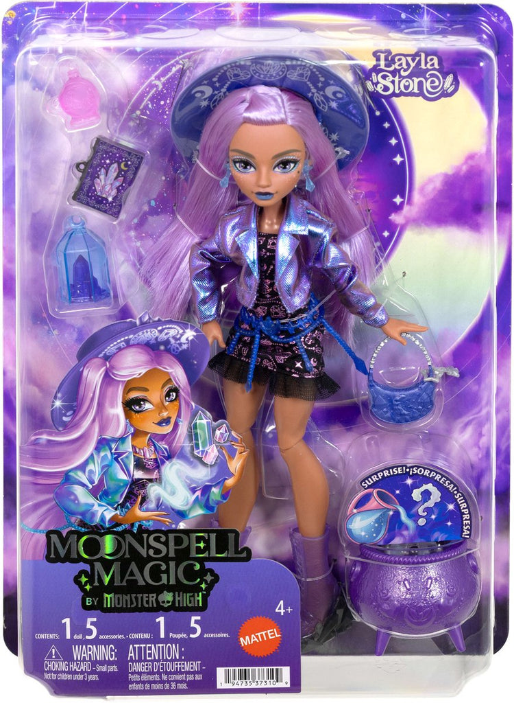 Monster high moonspell magic van - layla stone modepop - crystal witch met accessoires