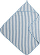 Meyco baby fat stripe badcape - jacquard badstof - jeans blue - 75x75cm