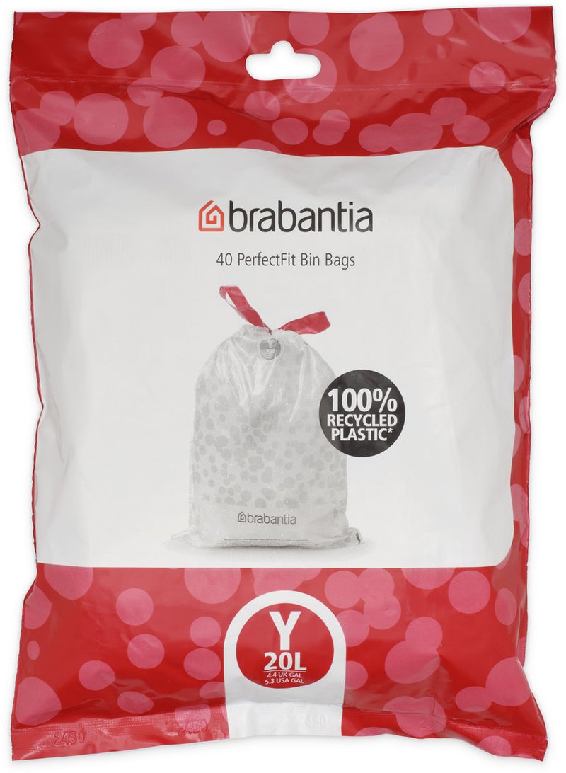 Brabantia perfectfit vuilniszakken - 20 l - code y - 40 stuks