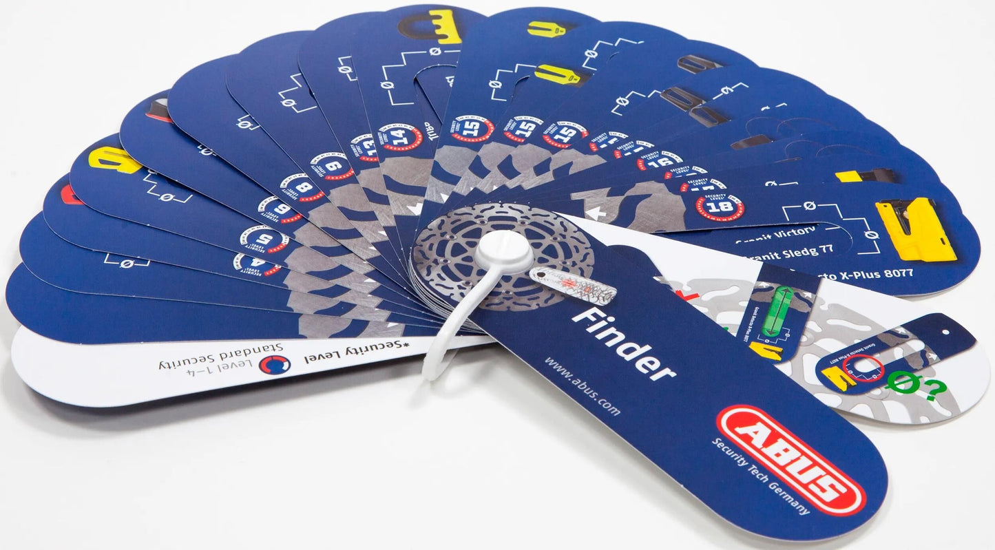 Abus sjabloon lock finder cardboard cards 20 pieces