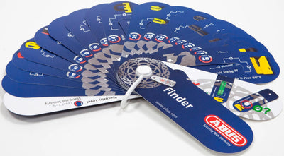 Abus schablone lock finder cardboard cards 20 pieces
