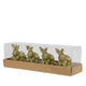 Decoris theelicht konijn set a 4 paraffine ø3.8cm x h.6cm goud