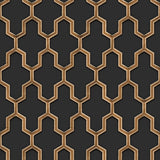 Dutch wallcoverings behang geometric zwart en goudkleurig - afbeelding 2
