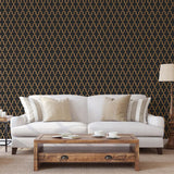 Dutch wallcoverings behang geometric zwart en goudkleurig - afbeelding 3