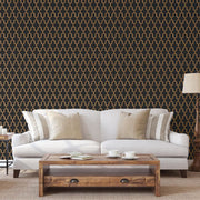 Dutch wallcoverings behang geometric zwart en goudkleurig - afbeelding 3