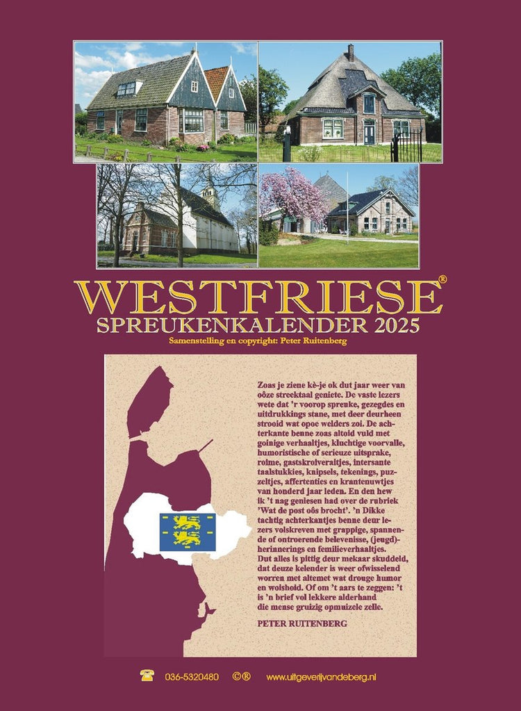 Merkloos sans marque westfriese spreukenkalender 2025