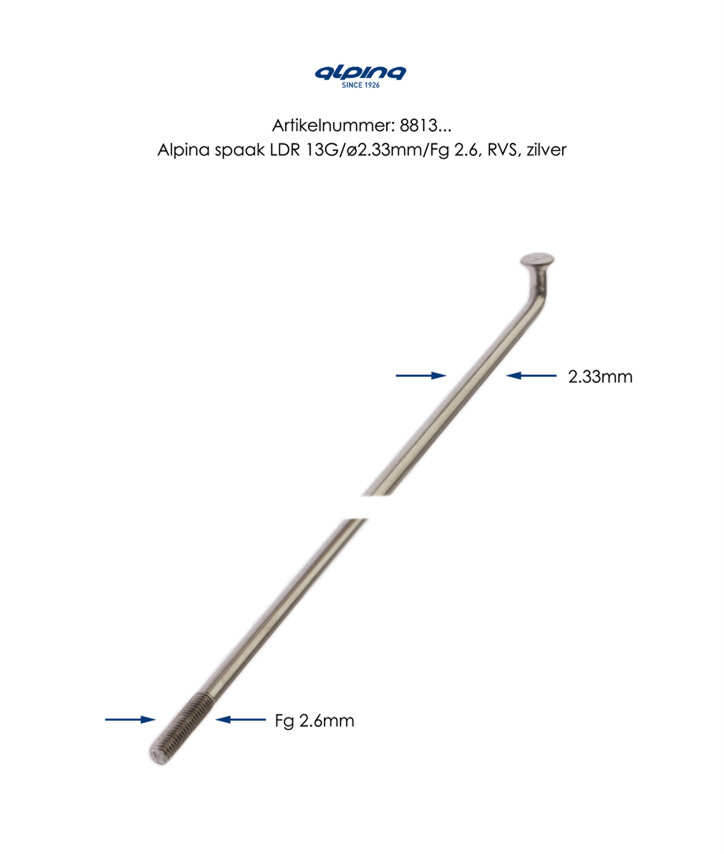 Spaken Alpina 13-262 zonder nippel