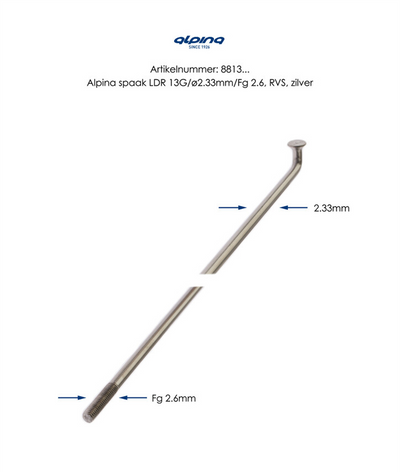 Buzaglo alpina spaak 13x292 rvs