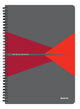 Leitz office notitieboek a4 gelijnd - met pp omslag - 80 grams papier - rood