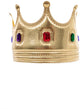 Little adventures - gouden koningskroon – zachte stoffen kroon – one size