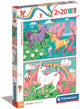 Clementoni brilliant puzzel eenhoorn, 2x20st.
