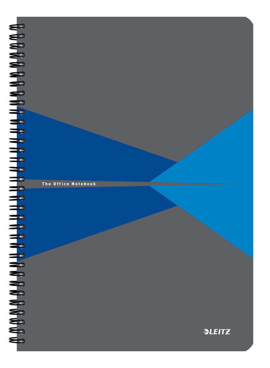 Leitz office notitieboek a4 gelijnd - met pp omslag - 80 grams papier - blauw